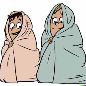 Father And Family Activities Blankets and Burritos Trick